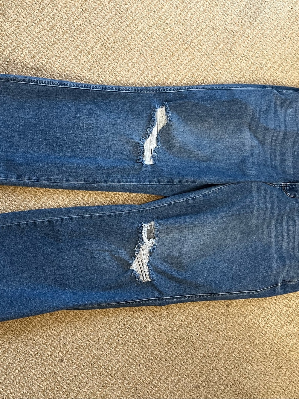 Judy Blue Medium Blue Straight-Leg Distressed Jeans - Picture 4 of 7